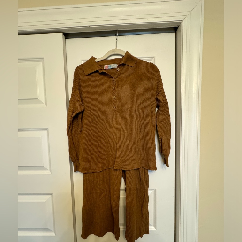 Free People sweater set- shirt & pant
